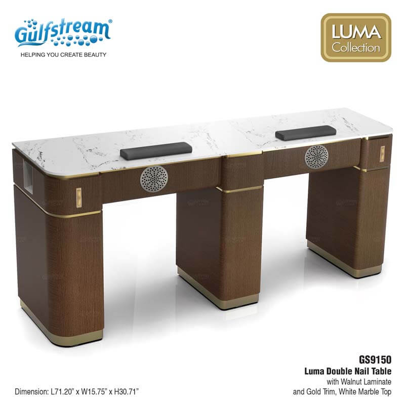 GS9150 LUMA DOUBLE NAIL TABLE (WALNUT)