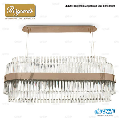 GS3291 BERGAMIS SUSPENSION OVAL CHANDELIER