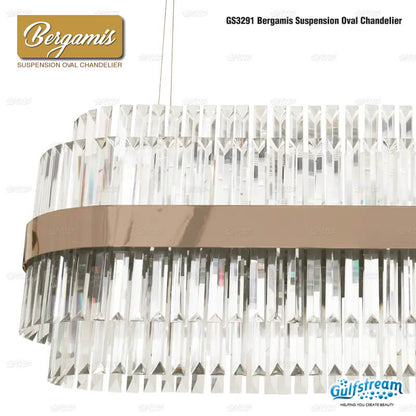 GS3291 BERGAMIS SUSPENSION OVAL CHANDELIER