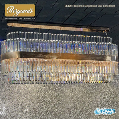 GS3291 BERGAMIS SUSPENSION OVAL CHANDELIER