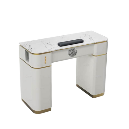 GS9147 LUMA SINGLE NAIL TABLE (WHITE GLOSS)