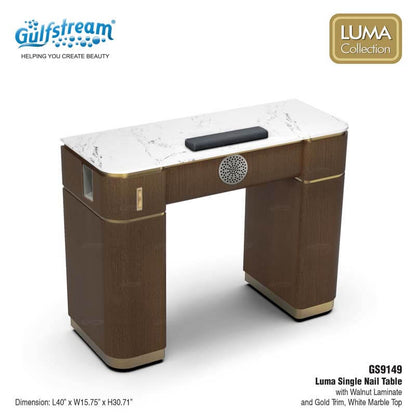 GS9149 LUMA SINGLE NAIL TABLE (WALNUT)