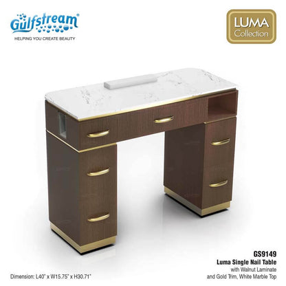 GS9149 LUMA SINGLE NAIL TABLE (WALNUT)