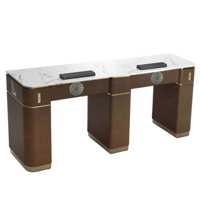 GS9150 LUMA DOUBLE NAIL TABLE (WALNUT)