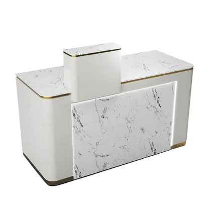 GS9153 LUMA RECEPTION DESK (WHITE GLOSS)