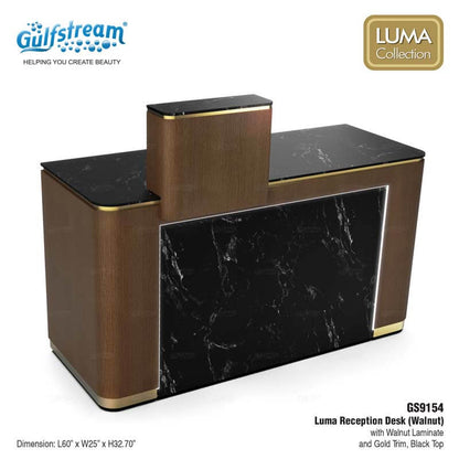 GS9154 Luma Reception Desk (Walnut)