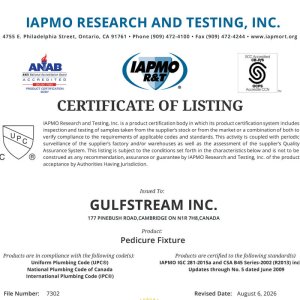 IAPMO Certificate