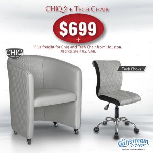 GS9057-02 – ChiQ 2 Quilted Chair & GS9020 – Tech Stool