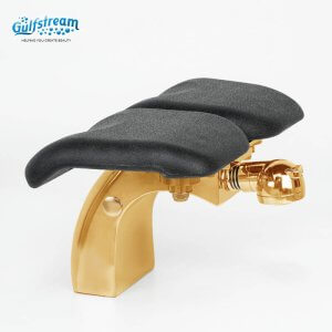 GS2107-01G  Gold Short Curved Footrest