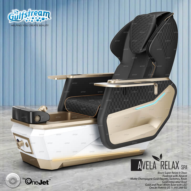 AVELA RELAX Spa_Black Relax Chair with Gold 