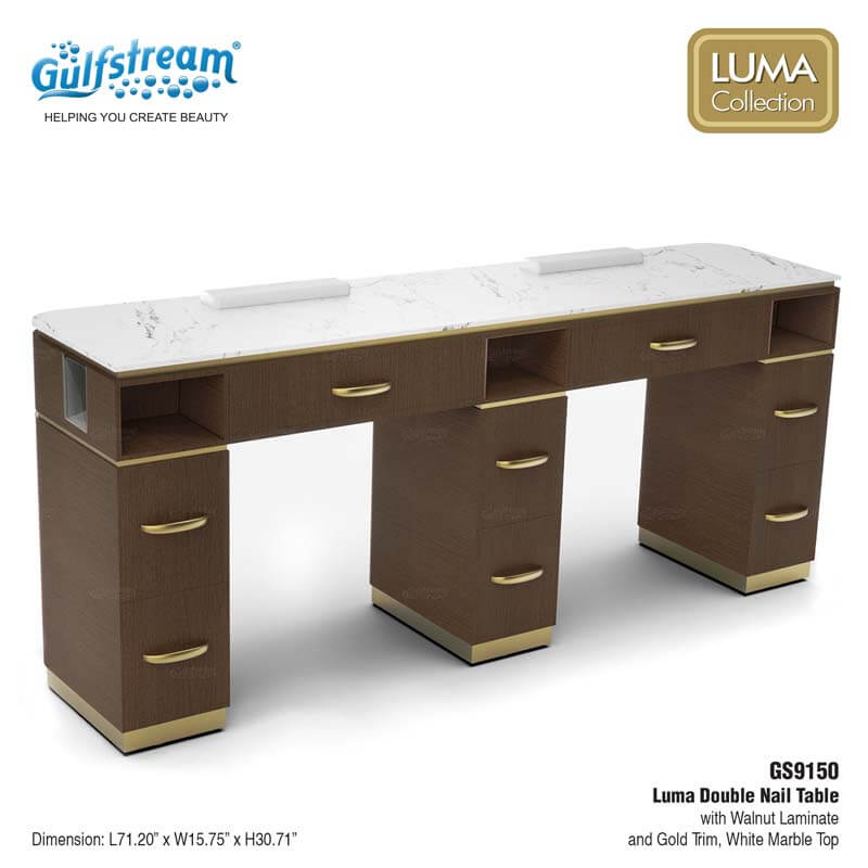 GS9150 Luma Double Nail Table Walnut 1-2