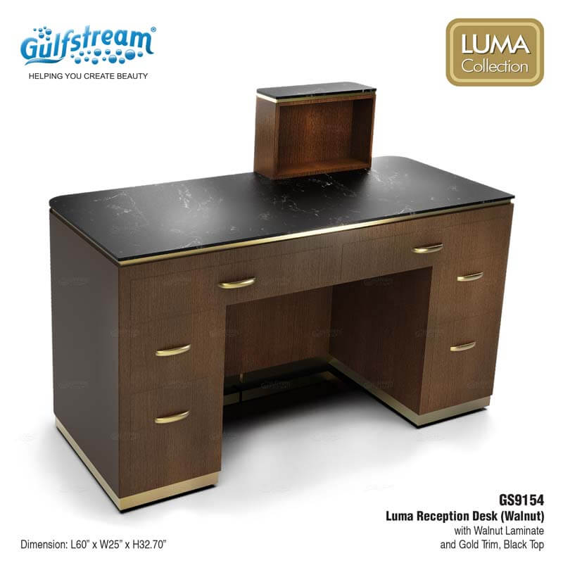 GS9154 Luma Reception Desk Walnut 1-2